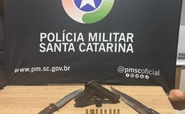 Homem é preso por disparo de arma de fogo e porte ilegal em Iraceminha  