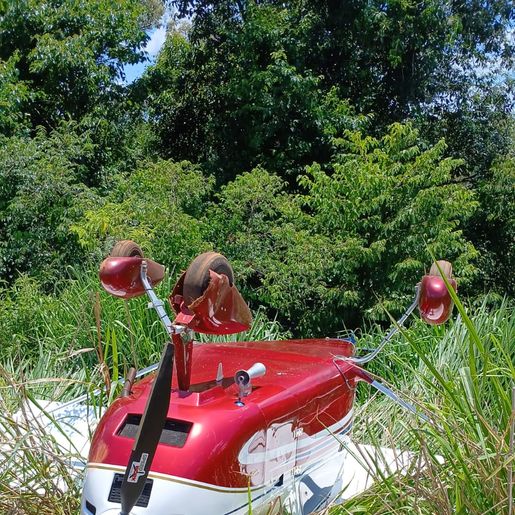Veja as fotos do avião que caiu em plantação no interior de Maravilha