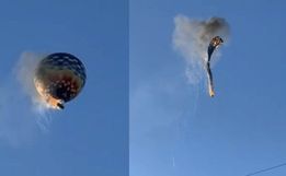  Fogo começou no cesto e piloto orientou ocupantes a pular de balão em SC, diz policial