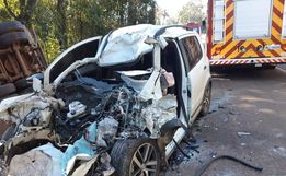 Colisão frontal deixa idoso morto entre Maravilha e Pinhalzinho