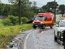 Motorista fica ferido em acidente entre dois caminhões na SC 163