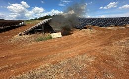 Captação de energia solar pega fogo em São José do Cedro