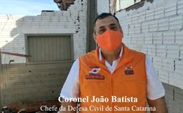 VÍDEO: Chefe da Defesa Civil de Santa Catarina visita região