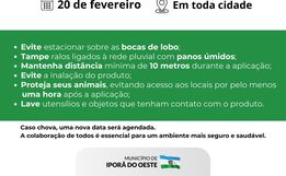 Iporã do Oeste realiza dedetização de bocas de lobo nesta quinta
