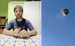  Piloto de balão que caiu em Praia Grande chora e revela como foi o acidente
