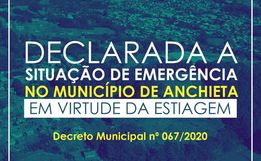 Município de Anchieta também declara situação de emergência em virtude da estiagem 