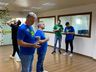 Candidatos a prefeito de São Miguel do Oeste chegam para o debate na Peperi