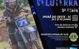 3ª etapa da Copa Oestina de Veloterra será neste final de semana, em Iporã do Oeste