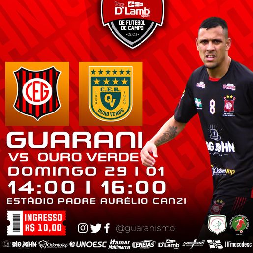 Peperi transmite neste domingo, 29, Guarani e Ouro Verde