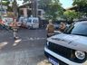 Motociclista é arremessado contra van em colisão em SMOeste 