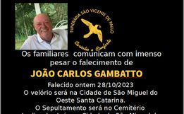 Empresário João Gambatto morre aos 73 anos