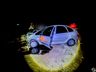 Condutor colide com carro em cabeceira de ponte no interior de São Miguel do Oeste