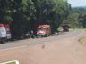 Queda de motocicleta deixa dois feridos na SC 163, em Itapiranga
