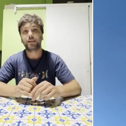  Piloto de balão que caiu em Praia Grande chora e revela como foi o acidente