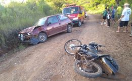 Adolescente fica ferido em acidente no interior de São José do Cedro