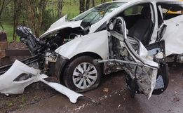 Mulher morre em saída de pista na SC-283, em Caibi
