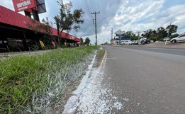 Empresários reclamam dos serviços de pintura na avenida Willy Barth