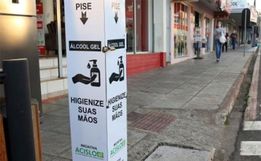 Acislo instala novos totens com álcool em gel