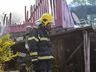 VÍDEO: Casa é destruída por incêndio em São Miguel do Oeste