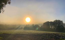 Geada muda paisagem em São Miguel do Oeste neste domingo; FOTOS E VÍDEO