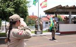 Dia da Bandeira é celebrado com cerimônia no 11º Batalhão da PM em SMO