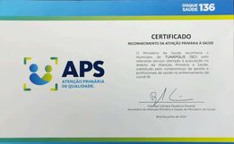 Tunápolis recebe certificado do Ministério da Saúde