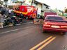 VÍDEO: Colisão frontal grave deixa motociclista ferido em SMO