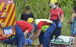 VÍDEO: Adolescente sofre ferimentos em atropelamento na SC-496 em Descanso 