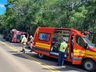 Motorista sofre ferimentos em tombamento de carreta na SC-163