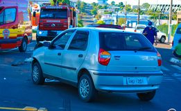 Colisão lateral deixa duas pessoas feridas em São Miguel do Oeste