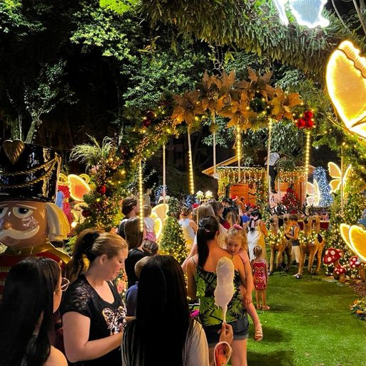 Chegada do Papai Noel e show de luzes marcam abertura do Natal da Gente, em SMO