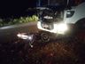 Colisão entre moto e caminhão deixa um ferido em SJCedro
