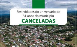 Iporã do Oeste cancela eventos e programação de aniversário do município