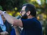 Servidores municipais fazem novo protesto na frente da prefeitura