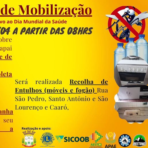 Tunápolis envolve várias entidades em dia D de mobilização pela saúde