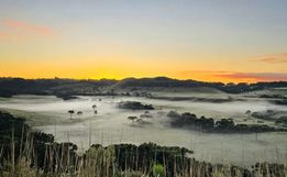 Geada e frio de 2,5°C marcam o último final de semana do verão na Serra de SC 