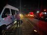 VÍDEO: Acidente entre veículo de passeio e duas vans deixa um ferido na BR 163, em SMO