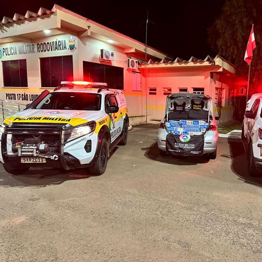 Veículo com 10 mil maços de cigarros contrabandeados é apreendido em São Lourenço do Oeste