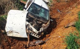 Condutor fica ferido em colisão na SC-161 em Palma Sola 