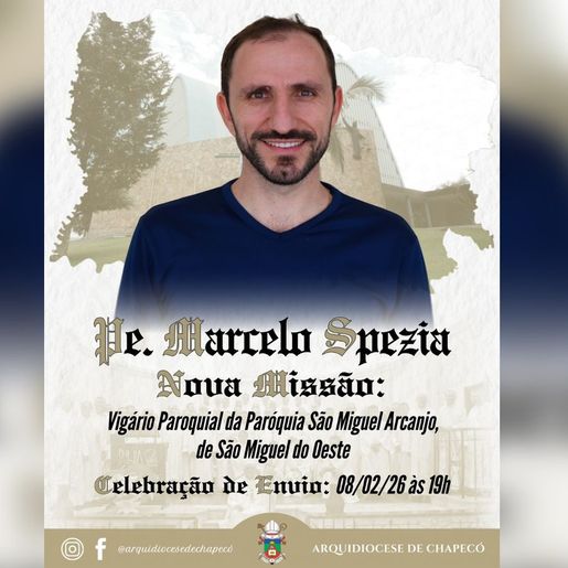 Arcebispo anuncia novo vigário para São Miguel do Oeste a partir de fevereiro de 2026