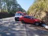 Idoso fica ferido em colisão entre carro e caminhão na BR-282, em Maravilha