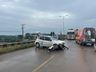 VÍDEO: colisão frontal entre dois veículos deixa motorista ferido na BR 163