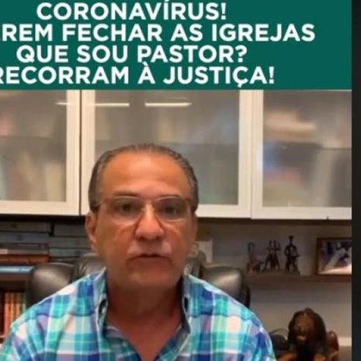 VÍDEO: Silas diz que só fecha igrejas em SC com ordem judicial
