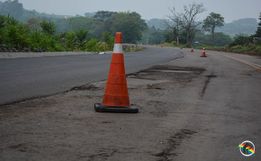Obras na BR- 282 apresentam falhas e Dnit diz que já está ciente