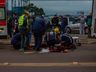 Idosa é atropelada por motociclista na Willy Barth 