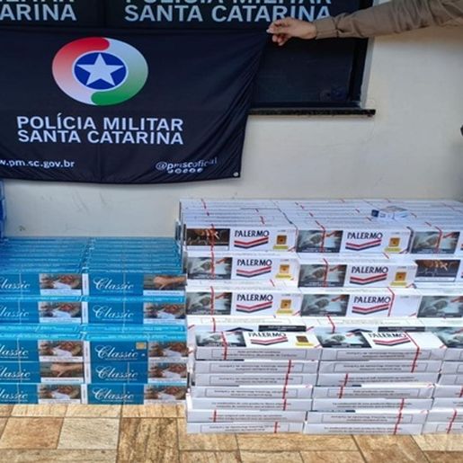 Mais de 10 mil maços de cigarro contrabandeados são apreendidos em São Lourenço do Oeste