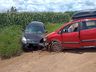 Colisão entre dois carros deixa duas pessoas feridas no interior de Mondaí