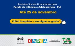 Edital para projetos sociais financiados pelo FIA está com inscrições abertas