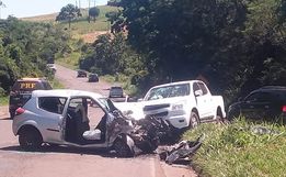 Grave acidente deixa feridos e uma mulher morta na BR-163, em Guaraciaba