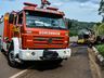 Fogo destrói colheitadeira na BR-282 em Paraíso 